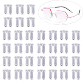 Clear plastic compression sleeves for rimless glasses in 1.7, 1.8, and 2.0mm sizes