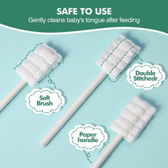 Newborn-friendly baby toothbrush with soft gauze