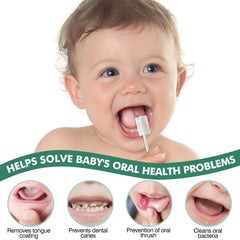 Soft gauze baby toothbrush with paper handle