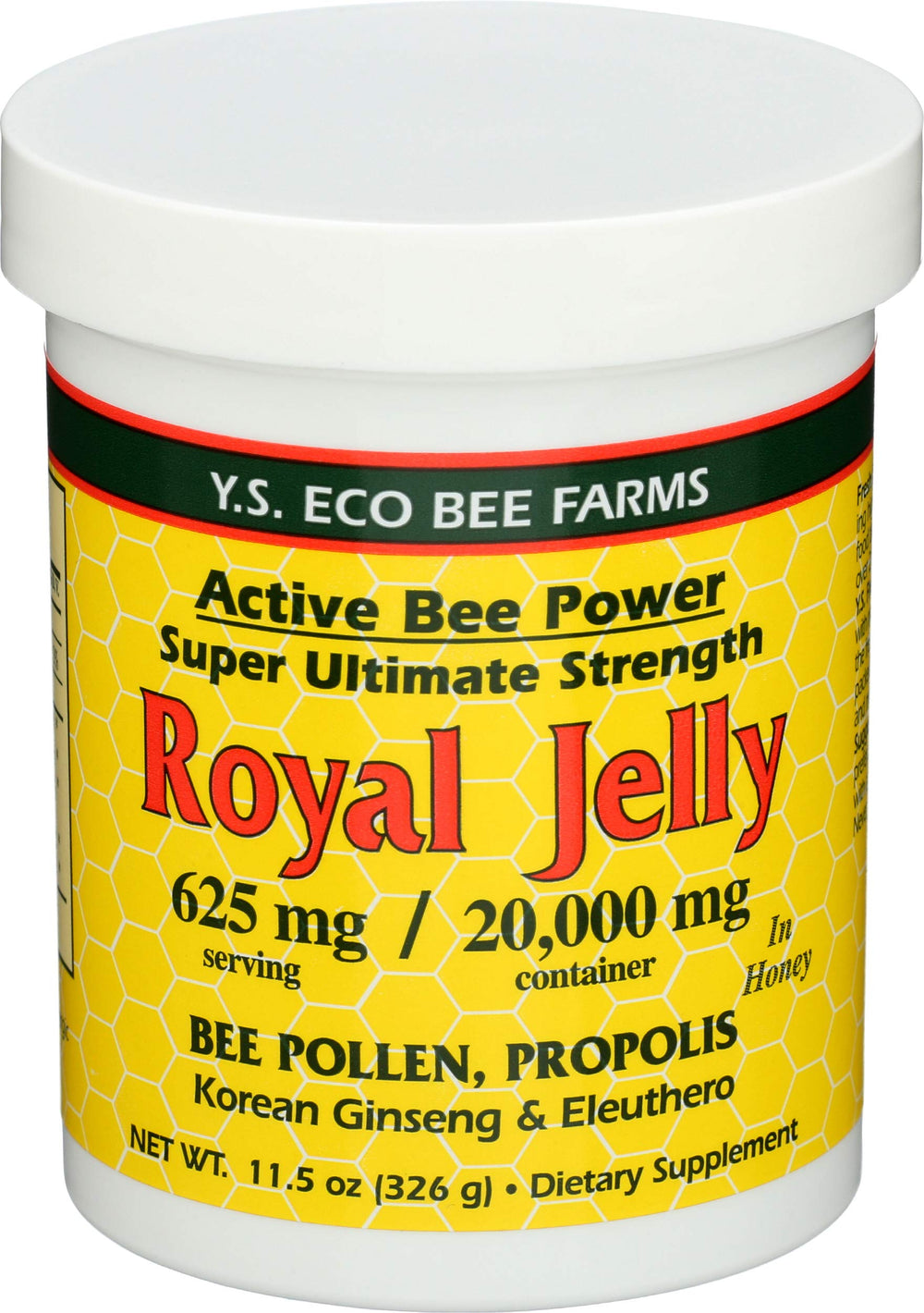 YS Royal Jelly in Honey Ult Strength jar - front view