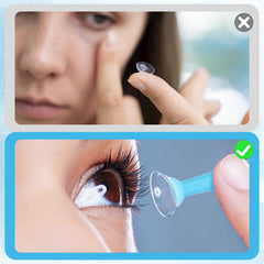 Six-pack scleral lens removers with suction plunger