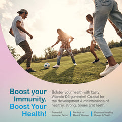 Vitamin D3 gummies boosting immune health