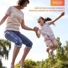 Two bottles of YUM-V'S Glucose Gummies 60-count in a two-pack display
