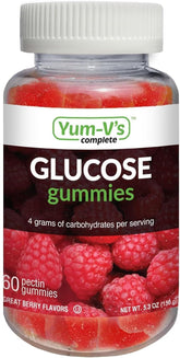 Front view of YUM-V'S Glucose Gummies Berry Orange flavor bottle