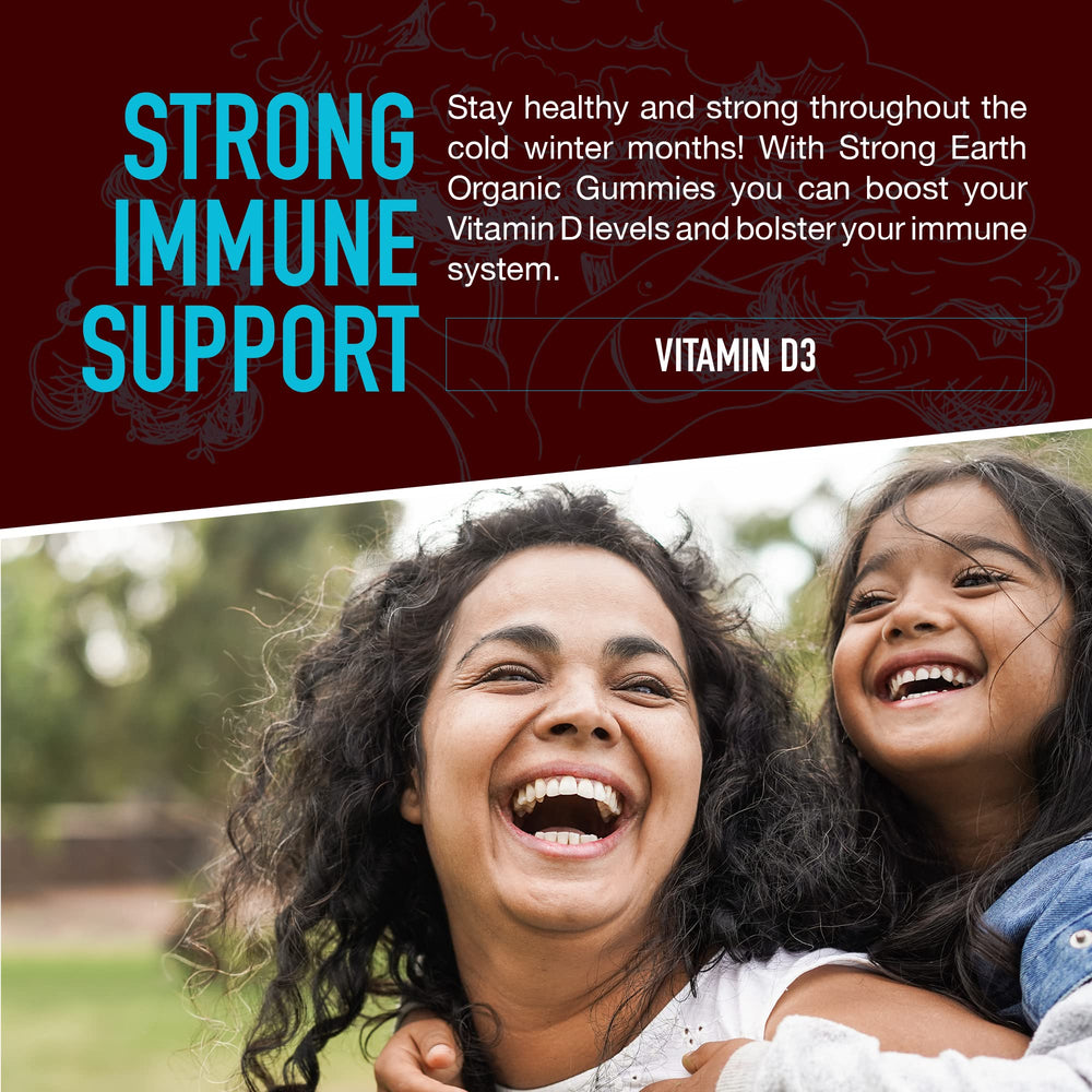 Nutrition label showing 2000 IU per serving on Vitamin D3 gummies