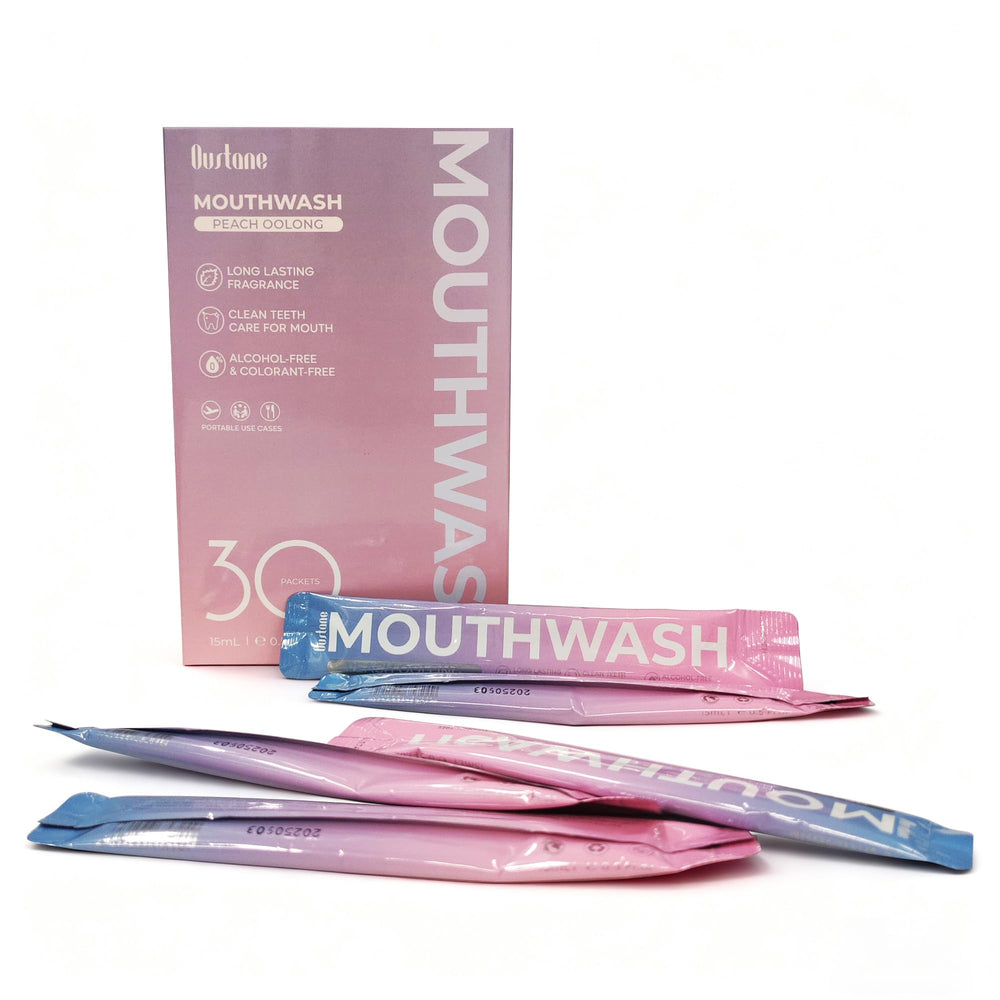 Box of YumCute Peach Oolong Mouthwash 30 single-use packets