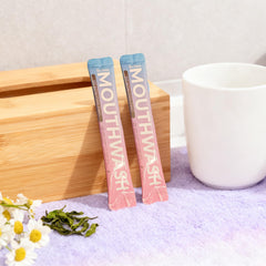 Travel-friendly packaging for YumCute Peach Oolong Mouthwash