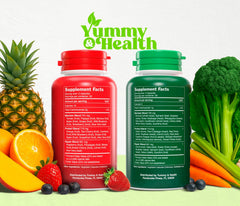 Yummy & Health travel-pack image shows portable capsules for on-the-go nutrition.