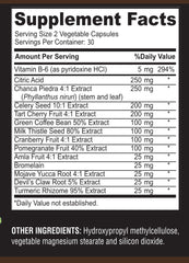Product packaging and label of YUMMYVITE Uric Acid Advanced Formula