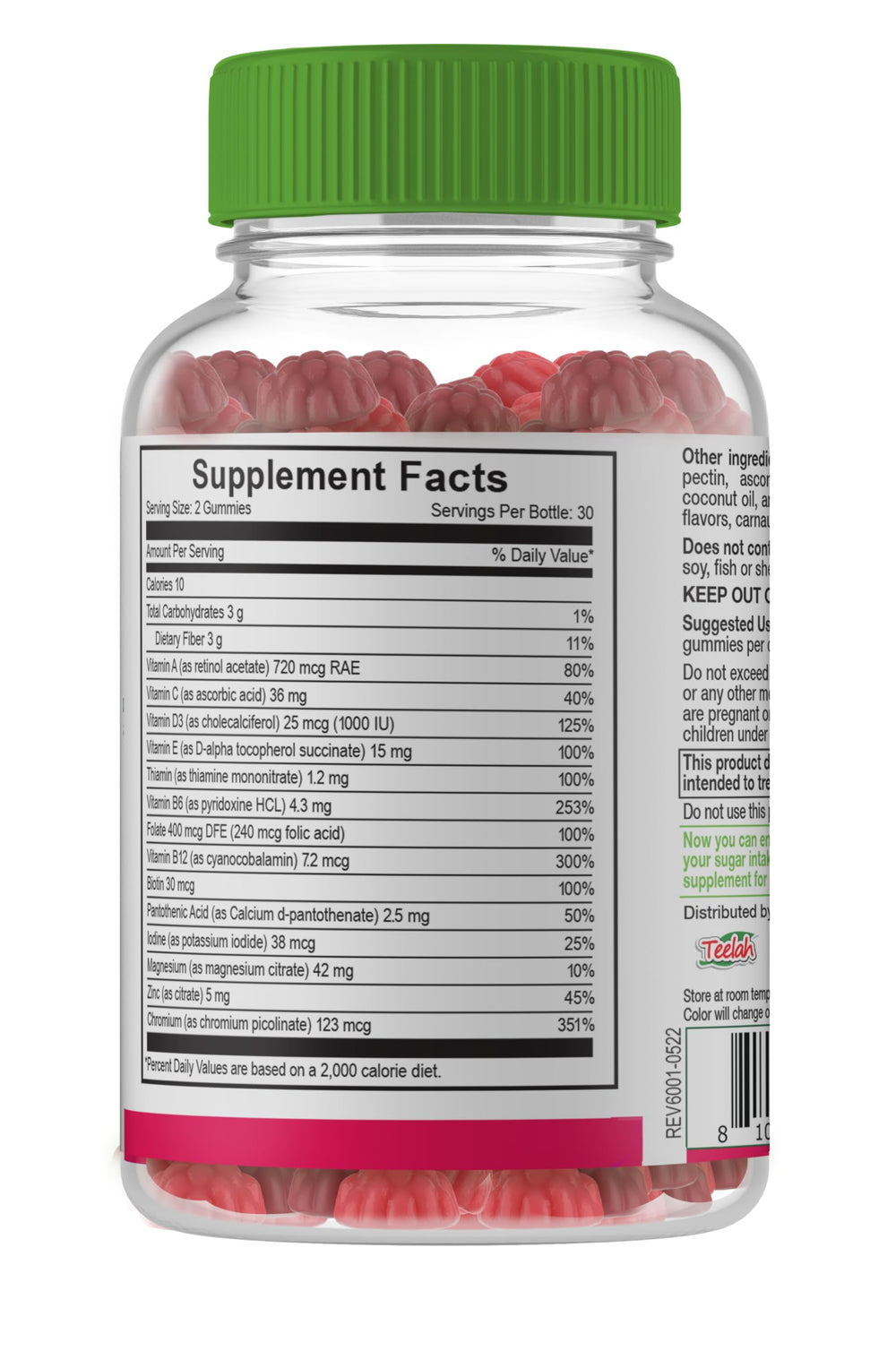 Non GMO gluten free vegetarian multivitamin gummies