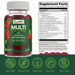 Vegetarian and gelatin-free YumVs teen gummies
