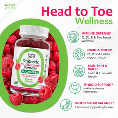 Close-up of Yum-V's vitamins and minerals ingredients on label