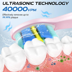Close-up of five brushing modes: White, Clean, Soft, Polish, Gum Care