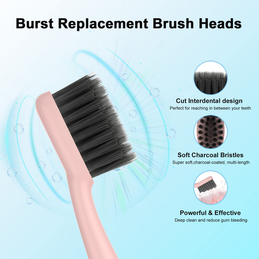 Ten-pack replacement heads for Burst toothbrush