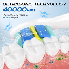 Close-up of YUNCHI toothbrush displaying 5 modes