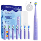 Front view of YUNCHI purple electric toothbrush