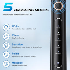 YUNCHI electric toothbrush black side view