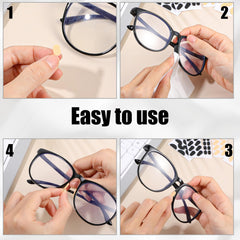 Teardrop-shaped nose pads for eyeglasses