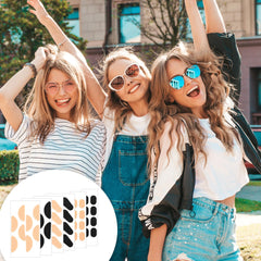 Strip-shaped nose pads for eyeglasses