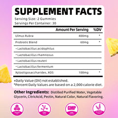 Front packaging of YUULAI Pineapple Probiotic Gummies