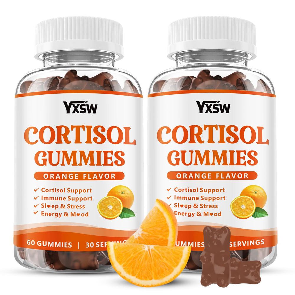 YXSW Cortisol Gummies for Women – Orange flavor bottle, 120 count