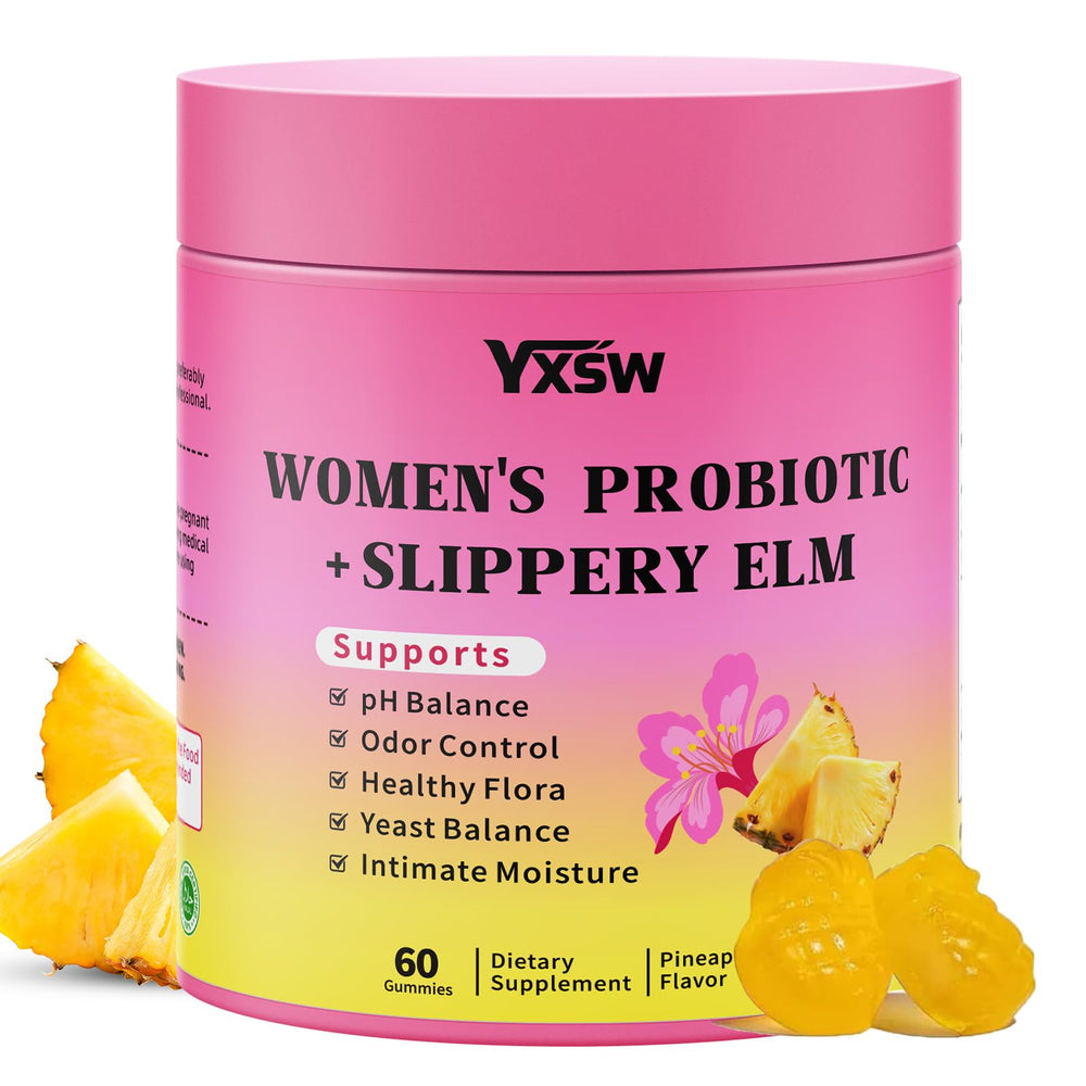 YXSW Probiotic Gummies bottle packaging with pineapple flavor