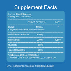NMNH bottle with a glass of water