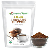 Z Natural Foods Organic Instant Coffee Powder bag delivers bold flavor for quick mornings.