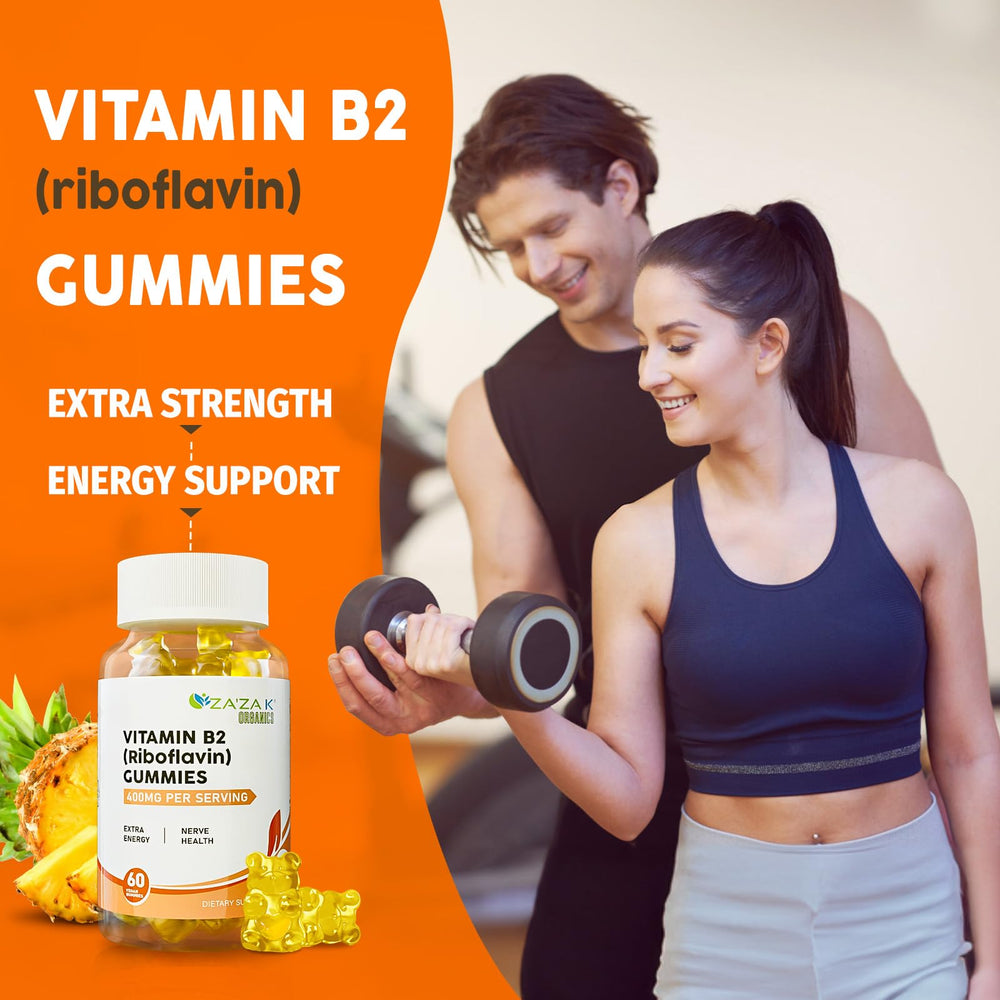 Gummies supporting nerve and skin health with riboflavin