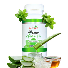 ZAFiNCO Gut Relief 15-day bottle front for convenient detox support.