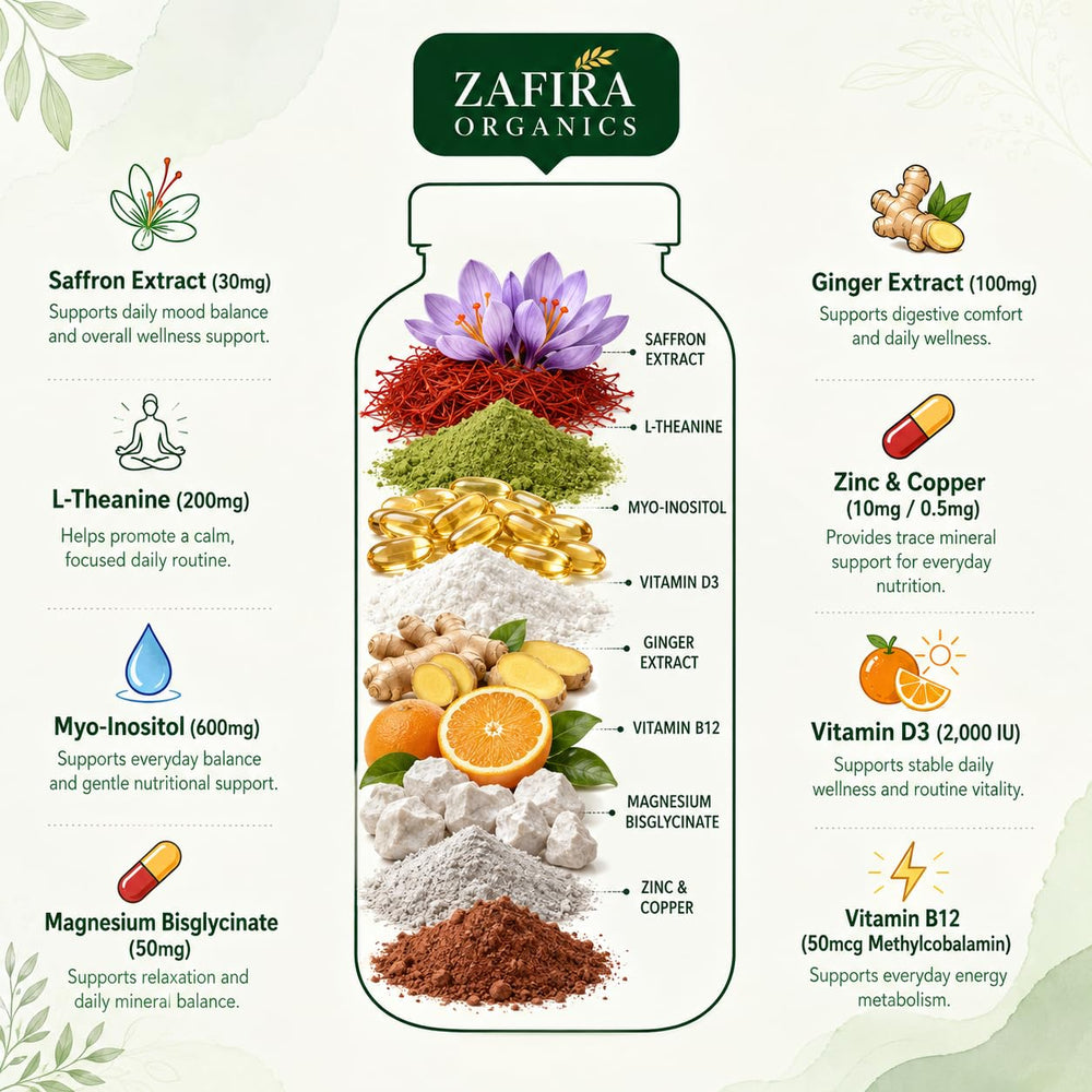 Zafira Organics capsule next to coin to show compact size and travel convenience