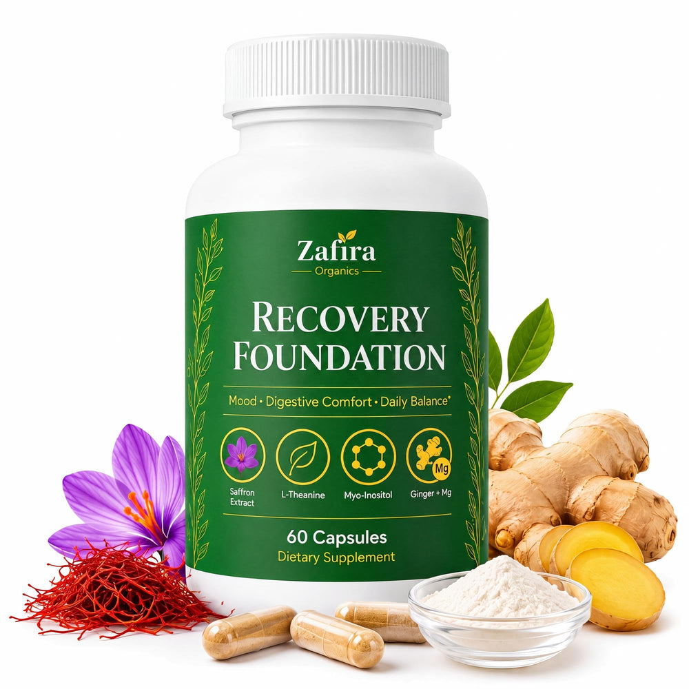 SHIADA Zafira Organics front packaging showing bottle and label for trust