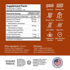 Fruit-based digestive enzymes and herbs for digestion support