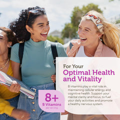 Close-up of B vitamin complex capsules