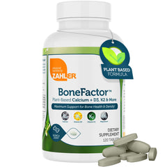 Front view of Zahler BoneFactor bottle with label