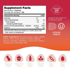 Zahler Vitamin D3 gummies label close-up
