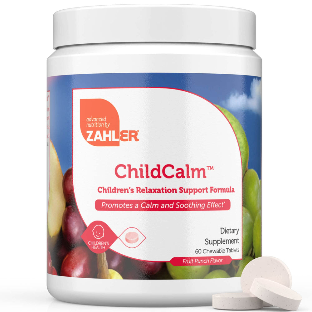 Close-up of ChildCalm fruit punch chewables