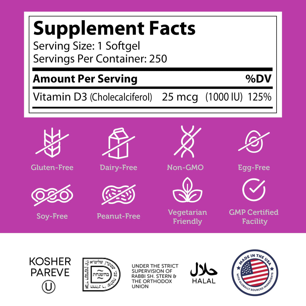 Immune support and daily Vitamin D3 supplement