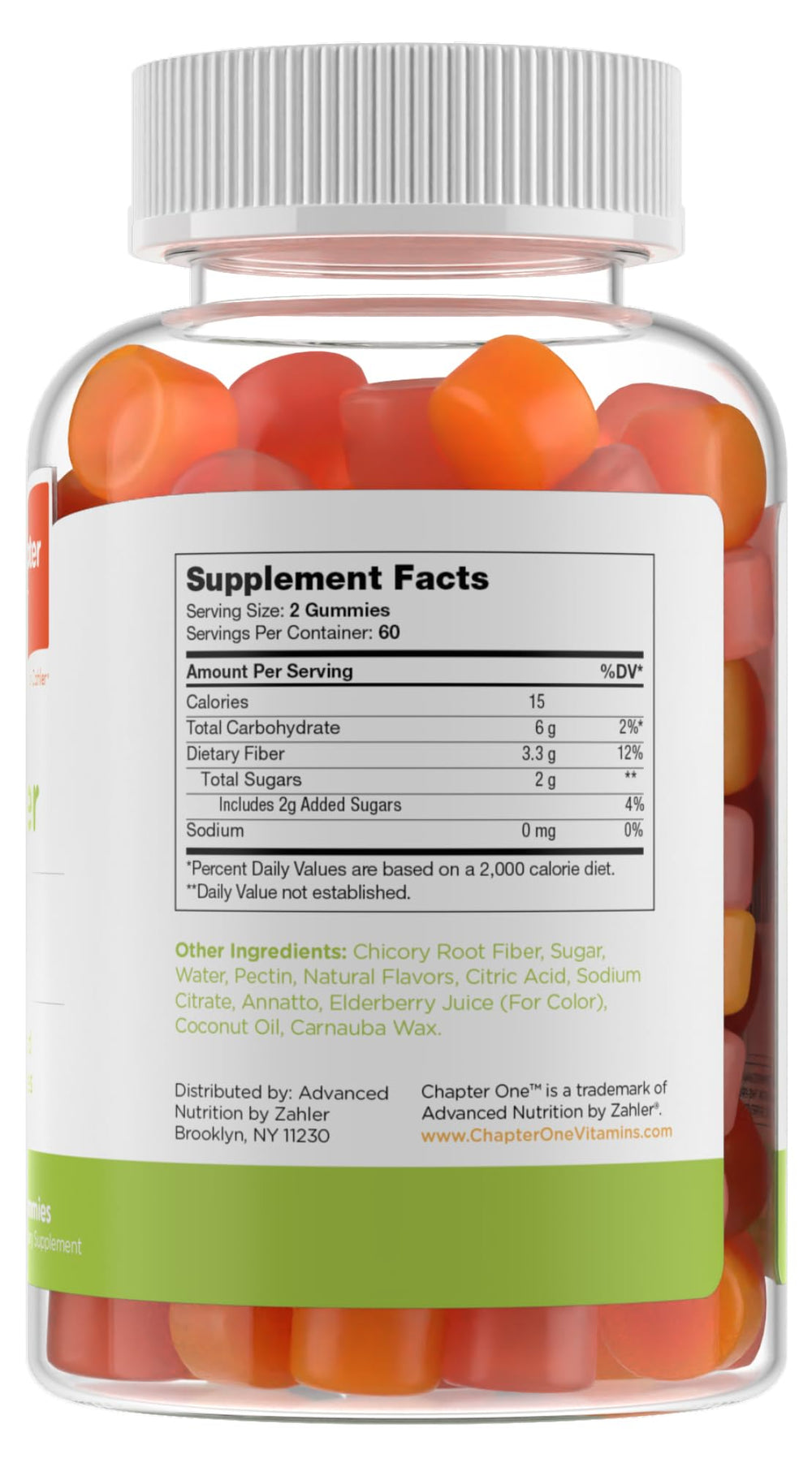 Zahler Fiber Gummies 60-count bottle