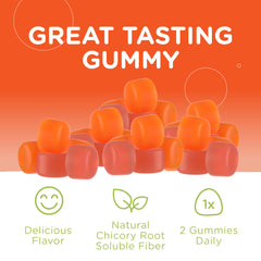 Child-friendly Zahler Fiber Gummies serving