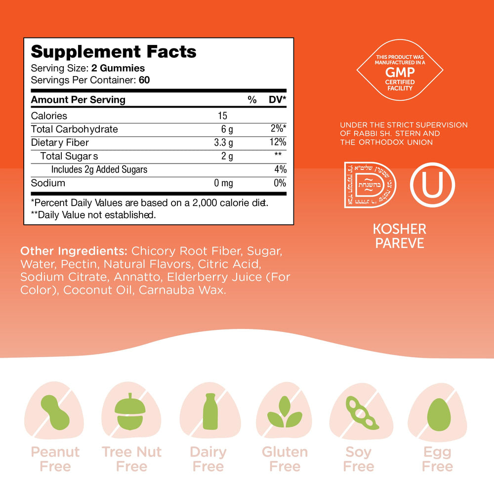 Supports digestion and regularity with Zahler Fiber Gummies