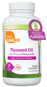 Zahler Organic Flaxseed Oil 1000mg Softgels bottle with label