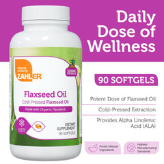 Organic cold-pressed flaxseed oil ingredient image