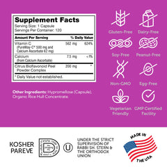 Zahler Vitamin C packaging showing gluten-free, dairy-free, non-GMO attributes