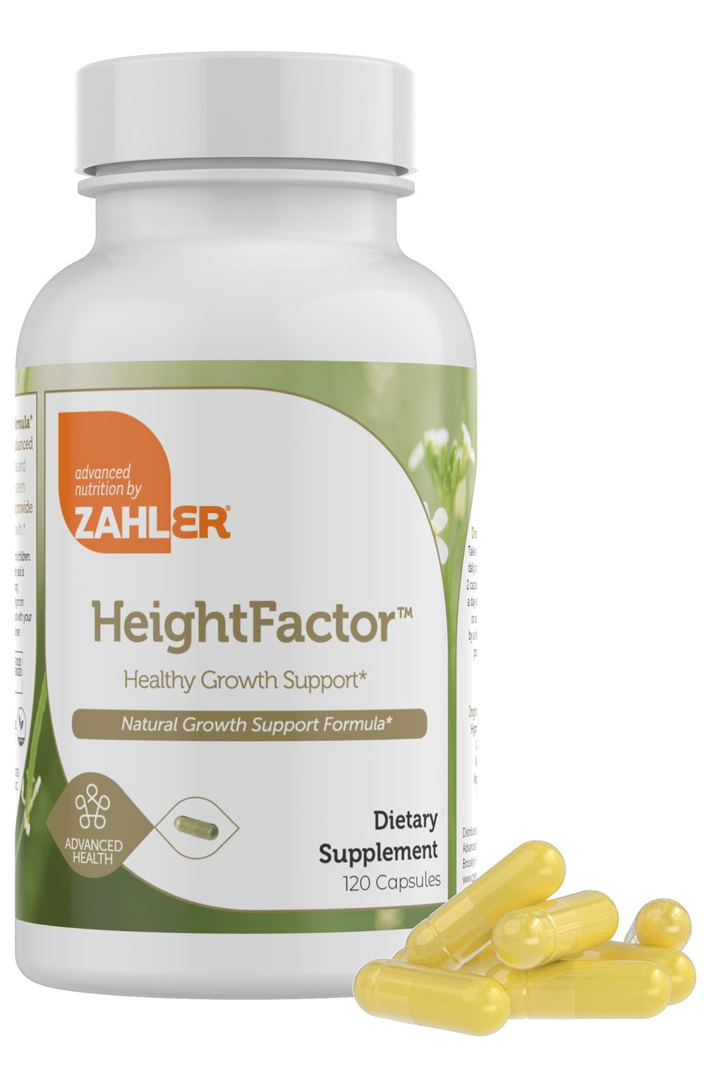 Zahler Height Factor bottle label 120 count