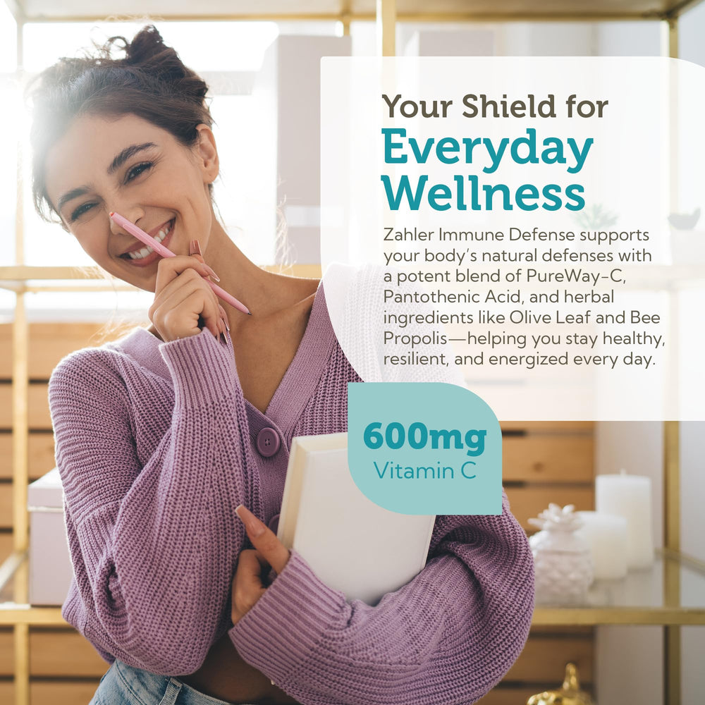 Certified Kosher symbol with Zahler Immune Defense packaging