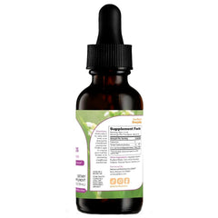 Close-up of Zahler's Iron Drops liquid and dropper