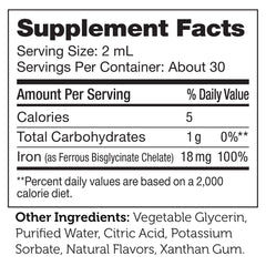 2 oz bottle of Zahler's Iron Drops with dropper