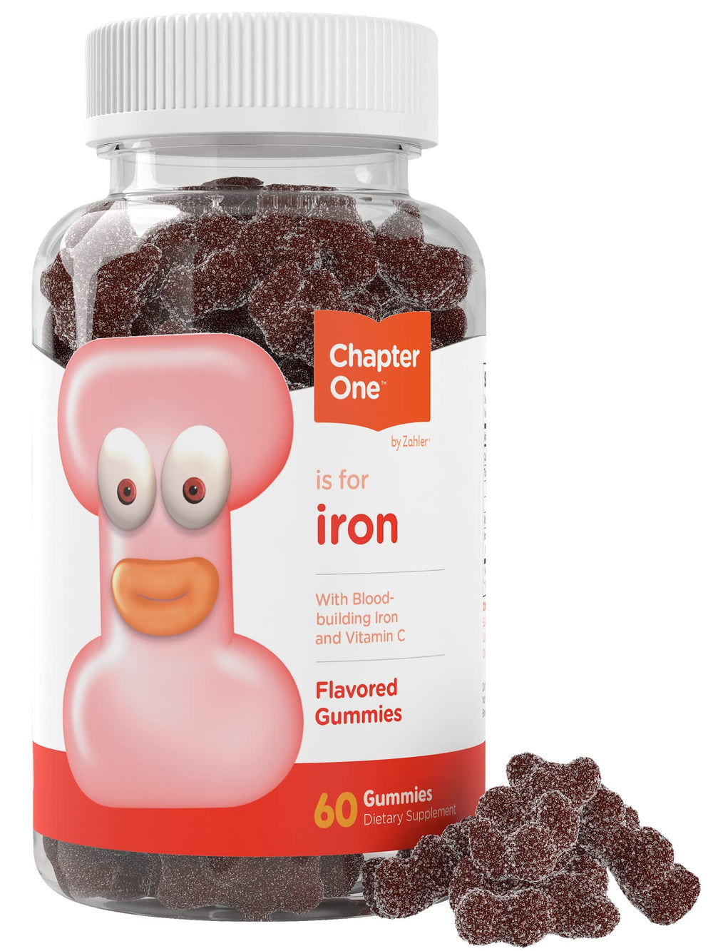 Bottle of Zahler Iron Gummies 60 count
