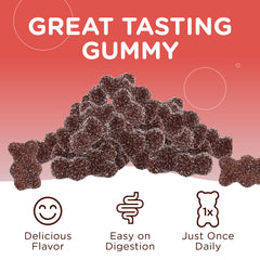 Non-GMO and kosher certified Zahler Iron Gummies packaging